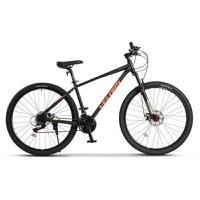 ﻿﻿Bicicleta MTB Velors Rambler V29311A 29inch, Schimbator spate Shimano Tourney TZ, Roti 29 Inch, Manete Schimbator Secventiale 21 Viteze, Frane Disc fata/spate, Negru/Portocaliu - 1