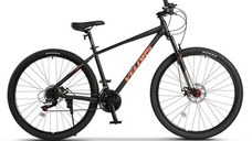 ﻿﻿Bicicleta MTB Velors Rambler V29311A 29inch, Schimbator spate Shimano Tourney TZ, Roti 29 Inch, Manete Schimbator Secventiale 21 Viteze, Frane Disc fata/spate, Negru/Portocaliu