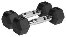 Gantere REBEL ACTIV RBA-2325-02, 2 x 2kg din Fonta Cauciucata, Negru