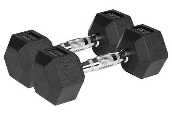 Gantere REBEL ACTIV RBA-2325-05, Fonta cauciucata, 2 x 5kg