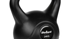 Kettlebell Rebel Active RBA-2322 - Greutate de 24 kg din PVC Negru