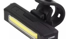 Lanterna bicicleta LED COB 100 lm, Esperanza, acumulator reincarcabil USB, 3 moduri iluminare, fixare ghidon