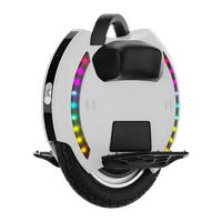 Monociclu electric KingSong KS-14M, Autonomie 20km, Motor 800W, Roata 14inch, viteza maxima 20km/h, lumini RGB (Alb/Negru) - 1