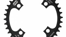 Placa pedalier KMC 38T BCD104 AL7075 Neagra