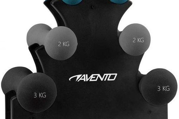 Set 3 gantere + suport Avento