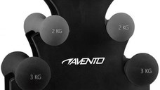 Set 3 gantere + suport Avento