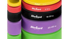 Set de 5 benzi elastice REBEL ACTIVE POWER BAND - TPE, 4-55KG