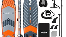 Set placa gonflabila Rebel PADDLE RBA-4507-OR, 335 x 84 x 15 cm (Portocaliu)