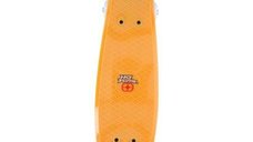 Skateboard pentru copii No Fear, dimensiuni 57x15x9cm, material PP/PVC, culoare portocalie