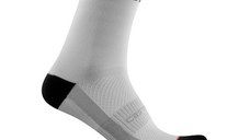 Sosete Castelli Rosso Corsa W 11 pentru femei, L/XL 39-41, Alb/Negru
