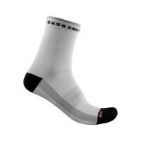 Sosete Castelli Rosso Corsa W 11 pentru femei, L/XL 39-41, Alb/Negru - 1