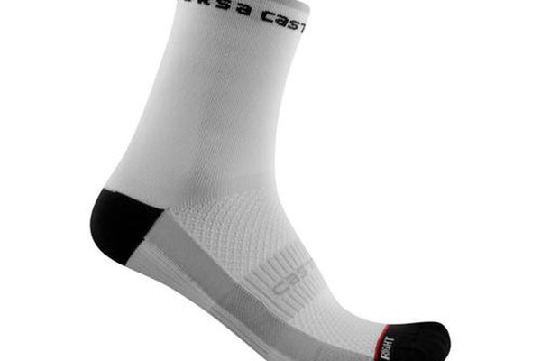 Sosete Castelli Rosso Corsa W 11 pentru femei, L/XL 39-41, Alb/Negru