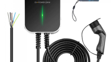 Statie Incarcare Masini Electrice iHunt EV Power 22KW, Ecran LCD 3.5inch, IP66 + 5 cartele RFID (Negru)