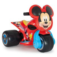 Tricicleta electrica pentru copii Injusa Disney Mickey Mouse, 6V, cu pedala de acceleratie, 1-3 ani, Rosu/Albastru - 1
