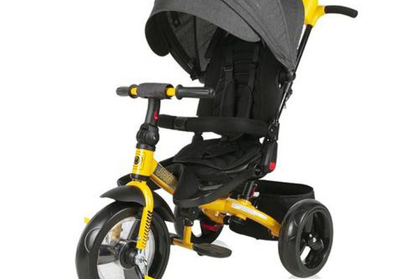 Tricicleta multifunctionala 4in1 Lorelli Jaguar, Negru/Galben
