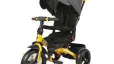 Tricicleta multifunctionala 4in1 Lorelli Jaguar, Negru/Galben