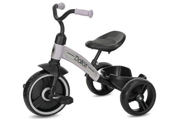 Tricicleta pentru copii Lorelli Dallas, sezut reglabil in inaltime, potrivit 2-6 Ani, Roz