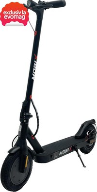 Trotineta electrica pliabila MOBIX Urban E9 PRO, roti pneumatice 10inch, motor 300W, autonomie 20-25km, viteza maxima 25km/h, aplicatie mobila MiniRobot (Negru) - 1