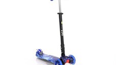 Trotineta pentru copii Lorelli Rapid, 5 Ani+, 4 roti cu leduri, Albastru