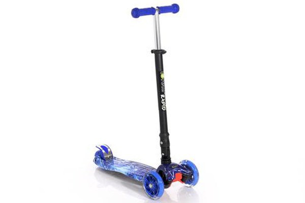 Trotineta pentru copii Lorelli Rapid, 5 Ani+, 4 roti cu leduri, Albastru