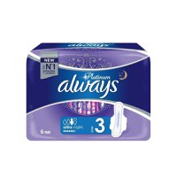 Absorbante Always Platinum Night, 6 bucati - 1