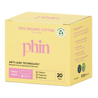 Absorbante zilnice din Bumbac Organic,  20 bucati, Phin - 1