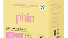 Absorbante zilnice din Bumbac Organic,  20 bucati, Phin