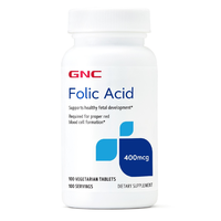 Acid Folic 400 mcg 100 tablete, GNC - 1