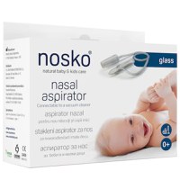 Aspirator nazal din sticla 0+luni, Nosko Glass - 1