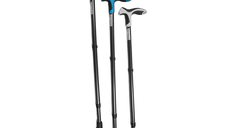 Baston reglabil cu tub de aluminiu si maner antialunecare Step Soft - Negru