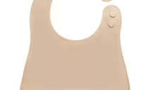 Baveta din silicon cu buzunar, 6 luni+, Bubble Beige, Appekids