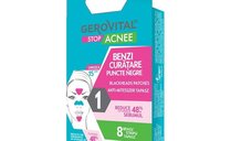 Benzi curatare puncte negre Stop Acnee, 8 bucati, Gerovital
