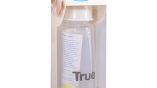 Biberon 250ml cu tetina silicon 3+ si capac lapte TR101-02