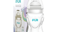 Biberon Advanced cu gura larga, 250ml, PUR