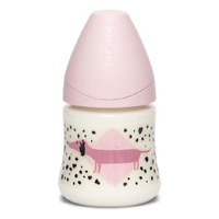Biberon cu debit lent, catelus roz, Fusion, 150 ml, Suavinex - 1