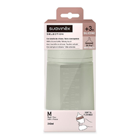 Biberon din silicon SX Pro Colour Essence, debit mediu, verde, 240ml, Suavinex - 1