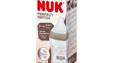 Biberon Perfect Match inima, tetina marimea M, 3+ luni, 260ml, Nuk