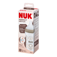 Biberon Perfect Match inima, tetina marimea M, 3+ luni, 260ml, Nuk - 1