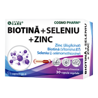 Biotina + Seleniu + Zinc, 30 capsule vegetale, Cosmo Pharm - 1