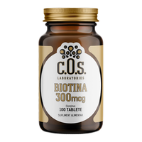 Biotina, Vitamina B7 300 mcg, 100 tablete, COS Laboratories - 1