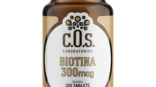 Biotina, Vitamina B7 300 mcg, 100 tablete, COS Laboratories