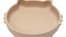 Bol din silicon Kitty II, 6 luni+, Bubble Beige, Appekids