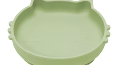 Bol din silicon Kitty II, 6 luni+, Raw Green, Appekids