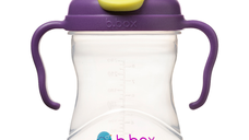 Cana de tranzitie B.box cu cioc ergonomic, 4L, Mov/Verde, 240 ml