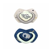 Canpol Babies Suzeta Simetrica de Silicon Sleepy Koala blue fosforescenta 22/660, 18+ luni, 2 bucati - 1