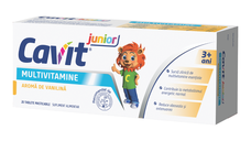 Cavit Junior Vanilie, 3 ani+, 20 tablete masticabile, Biofarm