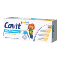 Cavit Junior Vanilie, 3 ani+, 20 tablete masticabile, Biofarm - 1