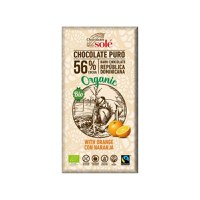 Chocolates Sole Ciocolata bio cu 56% cacao si portocale, 100g - 1