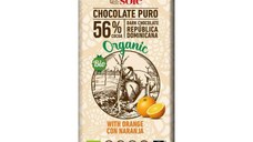Chocolates Sole Ciocolata bio cu 56% cacao si portocale, 100g