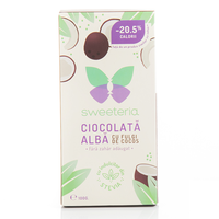 Ciocolata alba cu cocos, 100 g, Sweeteria - 1